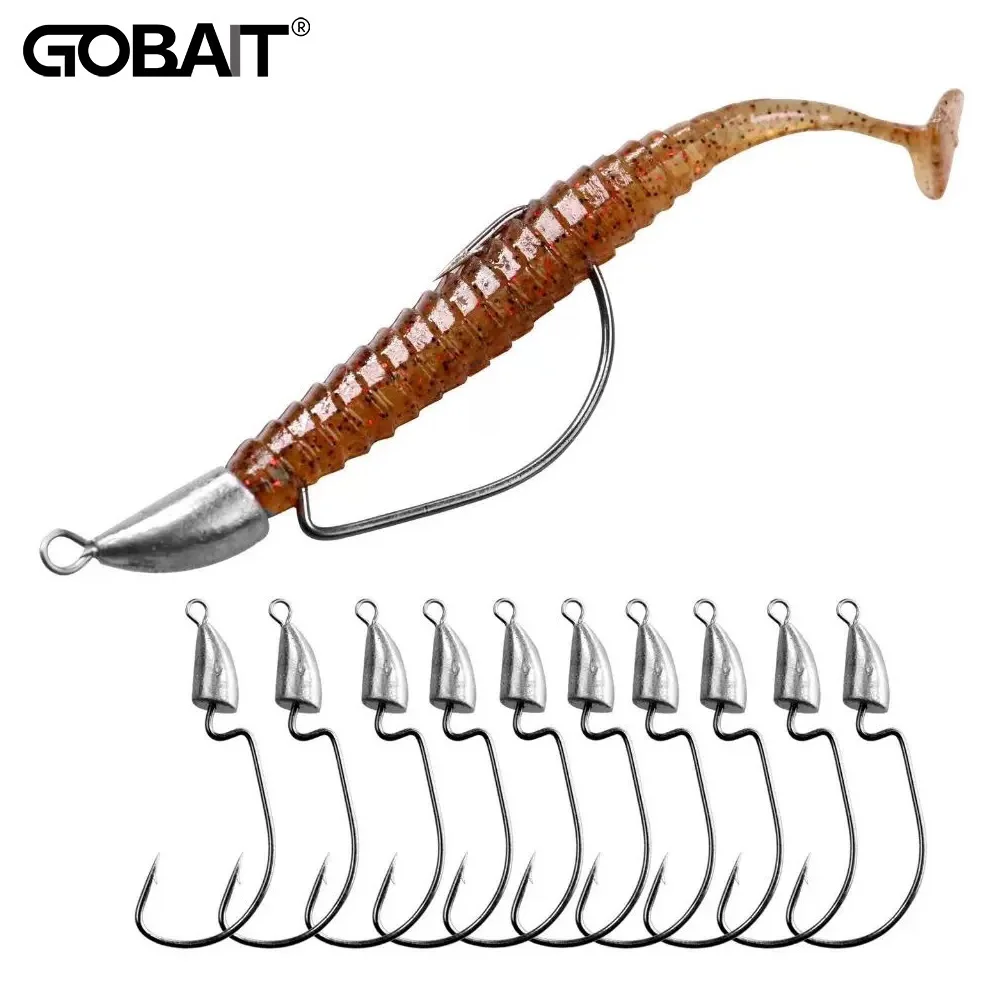 Fishing Hook Jig - 10PCS Metall Jig Kopf Wurm Haken