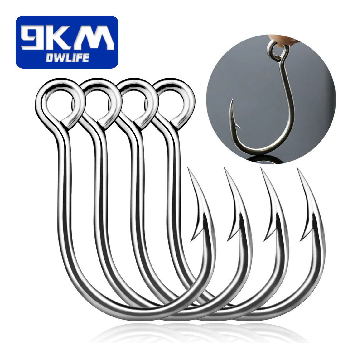 Fishing Hook Assortment - 9KM Angelhaken 25Pcs Jig Haken Inline