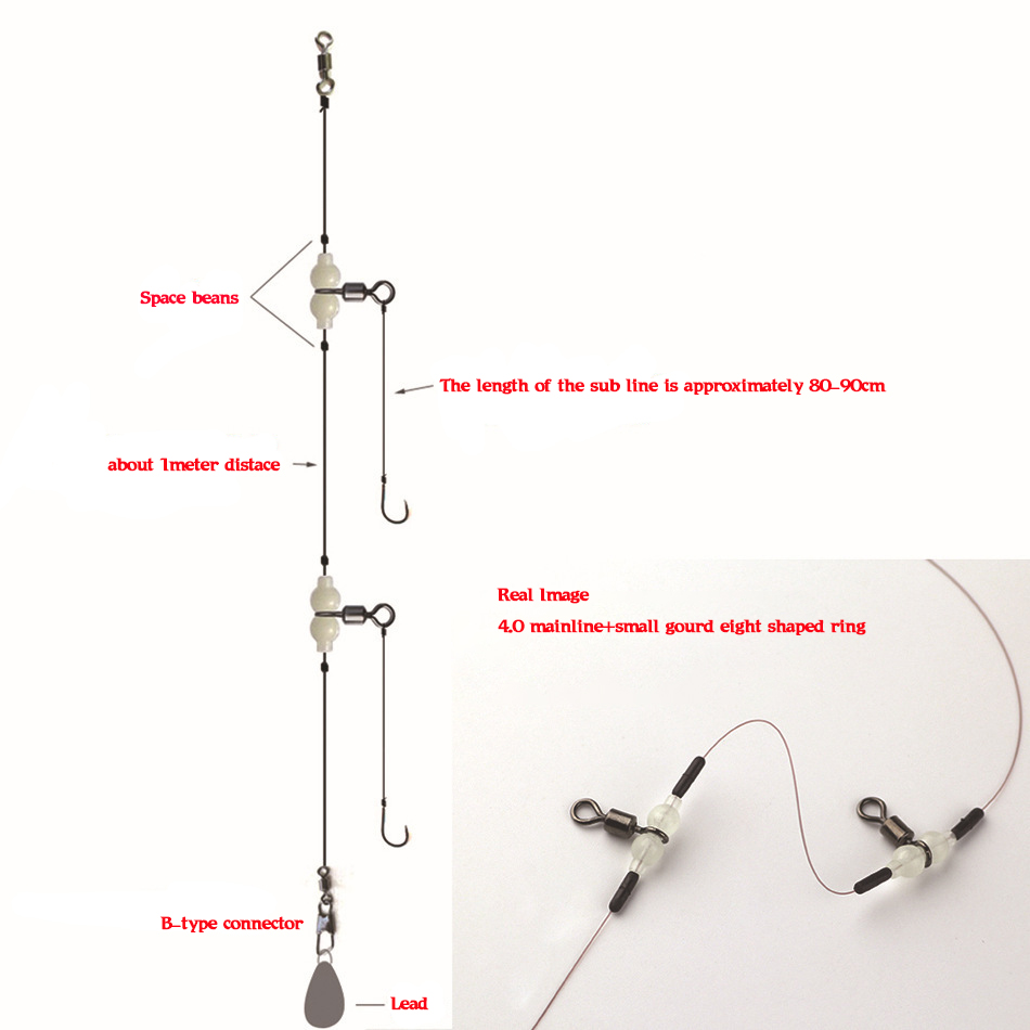 MNFT 100 Stück leuchtende 3-We – Fishing Hook Size Bewertung und Preis