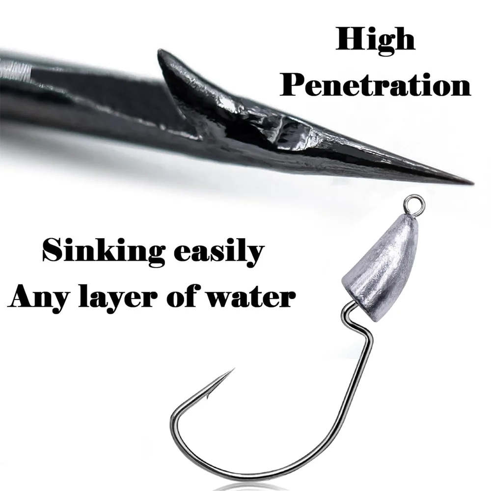10PCS Metall Jig Kopf Wurm Hak – Fishing Hook Jig Bewertung und Preis