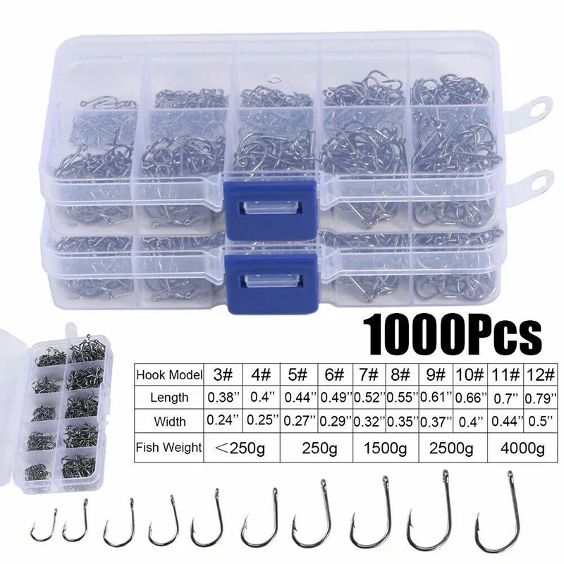 50–1600 Stück/Box Angelhaken,  – Fishing Hook Barbless Bewertung und Preis